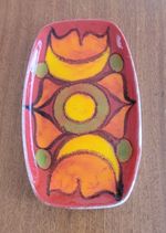 Vintage Poole Pottery Delphis Pin Dish Shape 361 - Mid-Century Repair/Crack