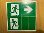 Emergency Light Bulkhead Self Adhesive Legend Kit Fire Exit Sign Running Man