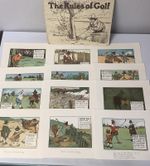 Chad Crombie Perrier Rules of Golf 12 Colour Lithograph Prints in Folder Vintage