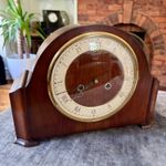 Smiths Enfield Mantel Clock 1955 Fully Serviced Vintage Walnut Gong Strike Worki