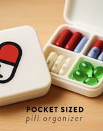 PILL BOX (Pocket Sized) Travelling Pill Box Home Office Storage Case