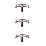Brown Iron Plant Holder 3Pcs Durable Decorative Stand for Home