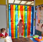 School Freeflow Rainbow PVC Strip Curtain Kit - 1.1m (w) x 2m (d) - 200mm x 2mm