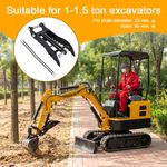 Mini Excavators Hydraulic Thumb Clip Single Hole Metal Grab with 2*M14 Hoses UK