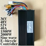 36V 48V 52V 1500W 2000W Brushless Motor Controller 40A Sine Wave Three Mode Cont