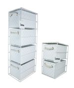 WHITE  2 or 4 Drawer Polypropylene Tower Storage Unit - Home Storage/Office