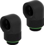 Corsair Hydro X 90 Degree Rotary Adapter G1/4 Twin Pack Black Laptop MacBook
