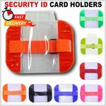 High Visibility Security Arm Band ID Badge Card Holder SIA Armband Yellow Red ..