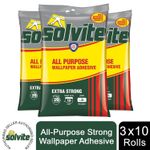 Solvite All-Purpose Extra Strong Wallpaper Adhesive, 3 Sachets (approx 30 rolls)