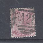 GIBRALTAR QV  1880 2d. PALE ROSE  SG Z73