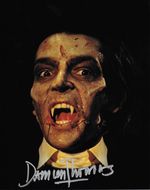 DAMIEN THOMAS as Count Karnstein in TWINS OF EVIL (1971). In Pers.COA.10"x8"#212