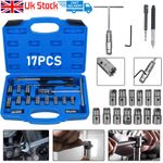 17pcs Professional Diesel Injector Seat Cutter Tool Cleaner Set Universal Kit