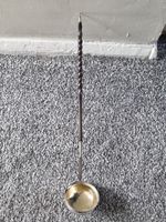 Large Georgian Sterling Silver/ Gilded Toddy Ladle Baleen Handle Early 1800s
