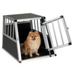 Aluminum Dog Transport Box with Lockable Door Divider for Small Puppy 2273