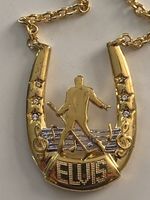 Elvis Ladies Pendant 24 Carat Gold Plated BRADFORD EXCHANGE COA POUCH AS NEW