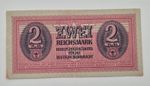 GERMANY 2 ZWEI REICHSMARK 1942 - 1944 WWII Wehrmacht