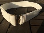 Genuine British Army White COURLENE belt with Brass fixings- 30 Sizes Available