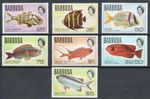 BARBUDA 1968 SG21-27 FISHES  -  MNH