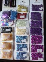 22 Packs SEQUINS MEGA MIX 1, Cup, stars & flowers sequins (Lot #60)