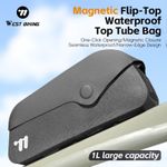 WEST BIKING Bicycle Bag Magnetic Flip Waterproof Cycling Bike Top Tube Bag 1L