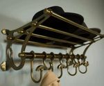 Antique Coatrack Luggage Rack Train Wall Mounted Rack vintage luxury Décor Rack