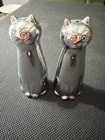 Vintage Silver Plated Salt & Pepper Cats Set  Very Good Collectable