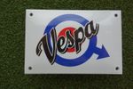 A VESPA RECTANGULAR  ENAMEL SIGN
