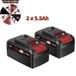 2 Pack 5.5Ah Battery For Einhell 18V PXC li-Ion Battery X-Change Power Tool