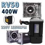 400W AC 220V RV50 Worm Gear Reducer Gearbox Electric Gear Motor Gearmotors New
