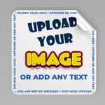 PERSONALISED SQUARE / RECTANGLE STICKERS PRINTED LOGO LABELS CUSTOM GLOSSY