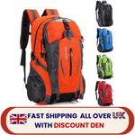 Large Waterproof Backpack 40L Bag Camping Walking Hiking Outdoor Travel Rucksack