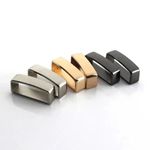 2X 40mm Solid Brass Belt Loop Buckle Keeper Leather Craft Metal Accessories UK