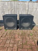 2 × Evolution Audio EL-SUB 15A Active 15" 600W Subwoofers