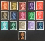 GB QEII 1967 Pre Decimal Machin Basic Set of 16 SG723 - SG744 MNH