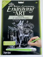 Royal Langnickel Silver Foil Engraving Art Kit 8" X 10" Fawn And Bunny SILF45