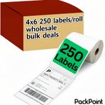 4x6" 100x150mm Direct Thermal Labels 250/roll Zebra Toshiba Citizen Royal Mail