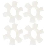 4Pcs Reusable Plum Jaw Coupling Spider Flexible White Machine Fittings
