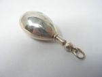 VINTAGE STERLING SILVER DROP PENDANT TEADROP SCENT BOTTLE FLASK