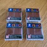 Staedtler FIMO Professional Polymer Clay– 4 Blocks– Chocolate (No. 77)– 85g Each