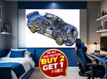 Large A0 A1  A2 A3 A4 A5 Subaru WRC Impreza STI Rally Cutaway Wall Art Poster
