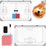 18"x12" Magnetic Soccer Coaching Board Double-Sided Football Whiteboard Tactics