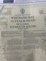 Three Admiralty Charts: Falmouth, Plymouth, Yealm Head Bay.