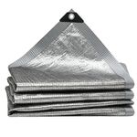 99% Aluminum Shade Cloth Reflective Sun Shade Cover Silver Tarp with Gro