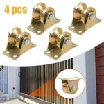 4X Sliding Door Pulley V Groove Flat Rail Door Sliding Roller Wheel Bearing