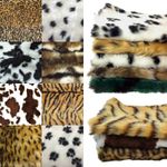 Animal Print Fun Faux Fur Fabric Material - 15-20mm Soft Pile Various Lengths
