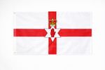 Embroidered Northern Ireland Flag Sewn 3x5ft Premium Quality Red Hand Of Ulster