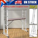 Scaffolding Ladder Work Platform 3 IN 1 Combination Multi-purpose Aluminium Step