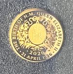 2026 Elizabeth II Centenary 0.5g Pure Gold Proof £5 Coin 999.9 24ct  COA