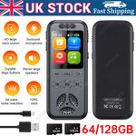 128GB/64GB Digital Voice Recorder Dictaphone Audio MP3 Player Sound Recording