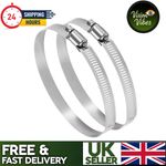 Adjustable Ducting Clamps for Securing 6 inch 150 mm Hoses and Pipes Tube Inline